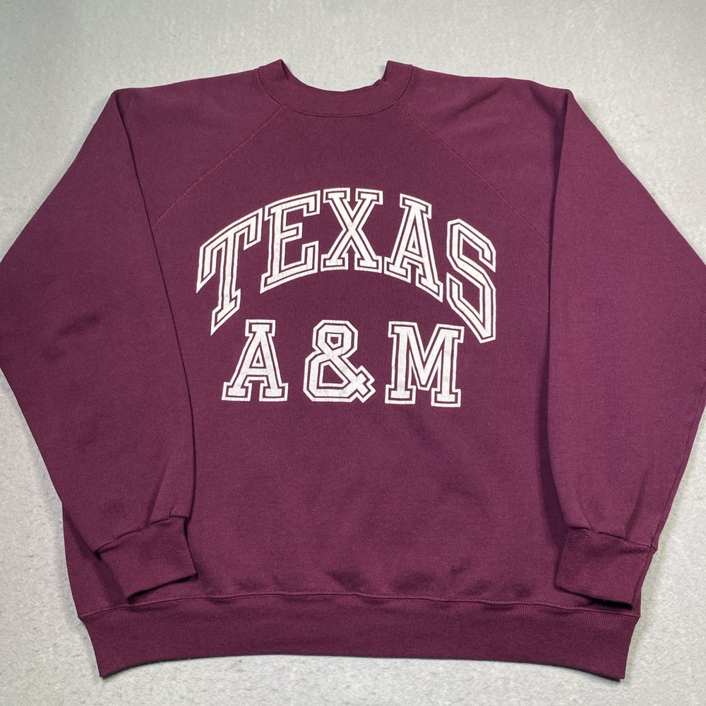 Vintage Artex Texas A&M Sweatshirt Mens XL Maroon Aggies Crewneck 90s USA